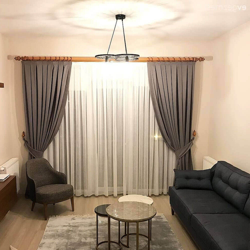 Ataşehir'in en iyi perde mağazasında bulunan mağazamızdan Rustik Perde örneği