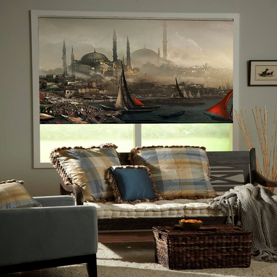 Ataşehire ismini salmış Eliza Perde'nin baskılı stor perde modelleri